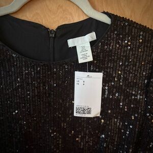 NWT H&M Shimmering Black Sequin Dress